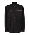 Dolce & Gabbana Constrastim-trim Denim Shirt In Black