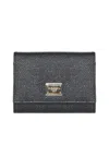 Dolce & Gabbana Compact Trifold Wallet In Black
