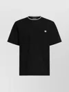Dolce & Gabbana Black Crewneck T-shirt With Logo Embroidery On The Front