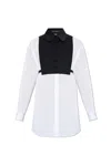 Dolce & Gabbana Paneled Button-up Shirt In White
