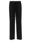 Dolce & Gabbana Elastic Waistband Cuffed Hem Trousers In Black