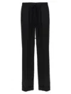 Dolce & Gabbana Elastic Waistband Cuffed Hem Trousers In Black