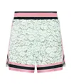 Dolce & Gabbana Knit-paneled Cotton-blend Corded Lace Shorts In White