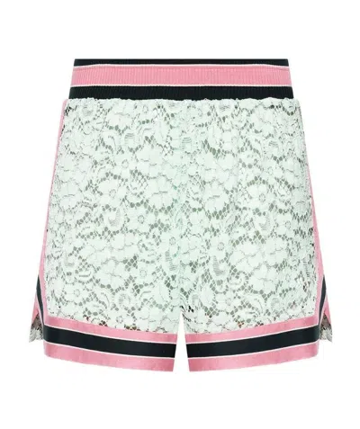 DOLCE & GABBANA DOLCE  GABBANA CONTRAST TRIM LACE SHORTS