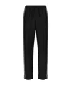 Dolce & Gabbana Elastic Waistband Cuffed Hem Trousers In Black