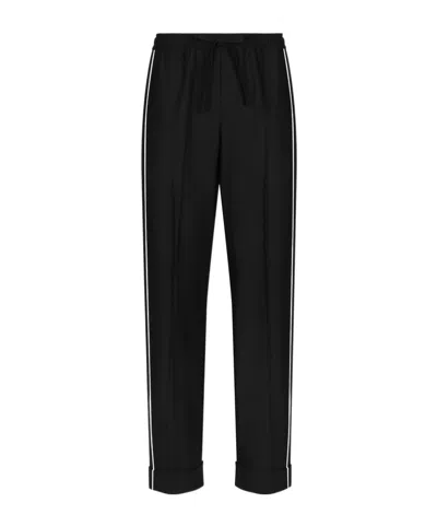DOLCE & GABBANA DOLCE  GABBANA PIPING DETAILED PAJAMA PANTS