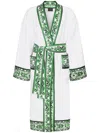 Dolce & Gabbana Contrasting-border Bath Robe In White