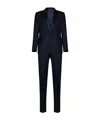 Dolce & Gabbana Contrasting Lapels Two-piece Suit In Black