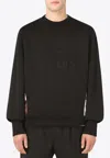 Dolce & Gabbana Contrasting Panel Crewneck Sweatshirt In Black