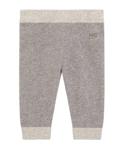Dolce & Gabbana Kids' Contrasting Ribbed Trousers In Neutral