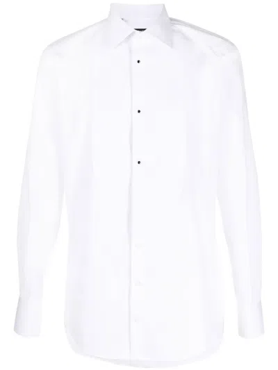 Dolce & Gabbana Contrasting Tuxedo Shirt In White