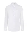 Dolce & Gabbana White Cotton Poplin Gold Tuxedo Shirt In White