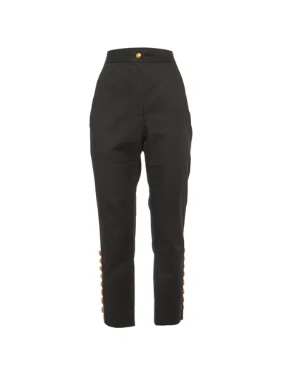 Dolce & Gabbana Contrast-tape Tailored Trousers In Black