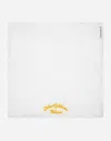 DOLCE & GABBANA JERSEY BLANKET WITH YELLOW MAJOLICA PRINT