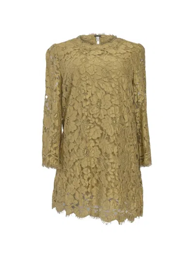 Pre-owned Dolce & Gabbana Corded Lace Tunic In Neutral