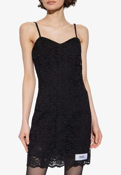 Dolce & Gabbana Cordonetto Lace Mini Dress In Black