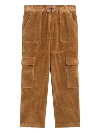 Dolce & Gabbana Kids' Corduroy Cargo-pockets Trousers In Brown