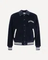Dolce & Gabbana Corduroy Varsity Bomber Jacket In Blue