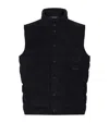 Dolce & Gabbana Logo Patch Corduroy Jacket In Blue