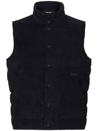 Dolce & Gabbana Corduroy Gilet In Black