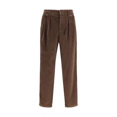 Dolce & Gabbana Men Corduroy Pants In Brown