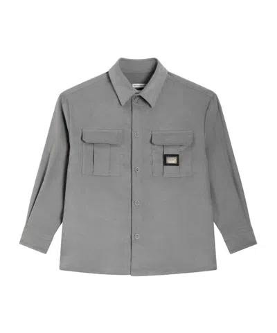 Dolce & Gabbana Corduroy Shirt In Gray