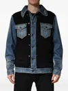 Dolce & Gabbana Blue Cotton Elastan Polyamide Polyester Jacket In Black