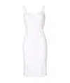 Dolce & Gabbana Lace & Satin Corset Midi Dress In White