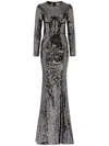 Dolce & Gabbana Floor-length Sequin Dress In Black