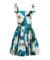 Dolce & Gabbana Minidress With Floral Print In Multicolor