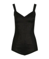 Dolce & Gabbana Elasticated Corset-style Bodysuit In Black