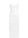 Dolce & Gabbana Tulle Calf-length Dress With Corset Details In White