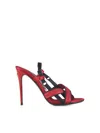 DOLCE & GABBANA CORSET-STYLE SATIN SANDALS