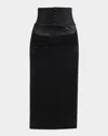 Dolce & Gabbana Skirt With Corset-style Detail In Black