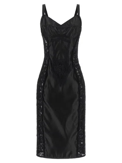 Dolce & Gabbana Corsetry Dress In Black