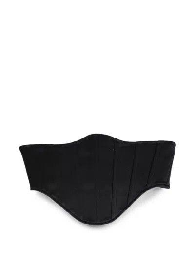 Dolce & Gabbana Corset-style Tuxedo Belt In Black