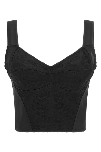 Dolce & Gabbana 'corsetteria' Bustier Top In Black