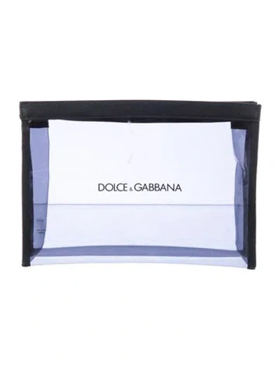 Pre-owned Dolce & Gabbana Cosmetic Pouch In Blue
