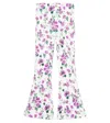 Dolce & Gabbana Costa Floral Cotton Flared Pants In Green