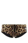 Dolce & Gabbana Leopard Print Nylon Swim Brief