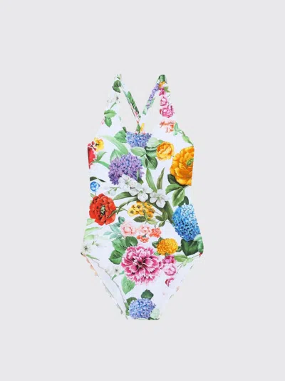 Dolce & Gabbana Kids' Costume Da Bagno Intero A Fantasia Floreale