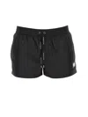 Dolce & Gabbana Logo Plaque Short Swimsuit In Black