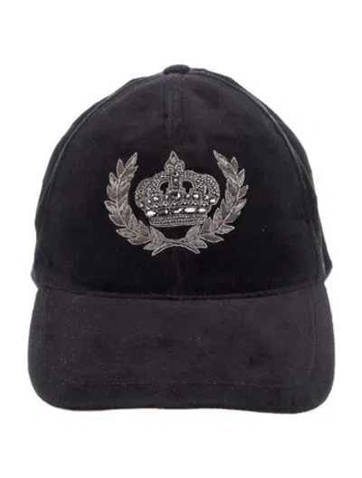 Pre-owned Dolce & Gabbana Cotton Adjustable Baseball Cap In Black