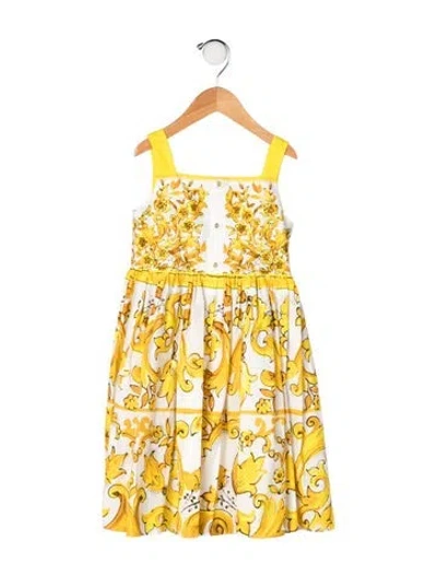 Pre-owned Dolce & Gabbana Babies' Cotton All Over Print Dress W/tags In Multi