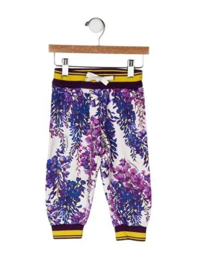 Pre-owned Dolce & Gabbana Babies' Cotton All Over Print Sweatpants In Purple