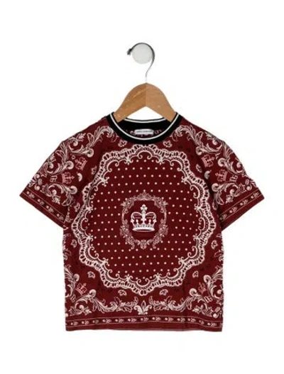 Pre-owned Dolce & Gabbana Babies' Cotton All Over Print T Shirt In Brown