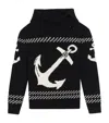 DOLCE & GABBANA COTTON ANCHOR SWEATER