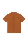 Dolce & Gabbana Cotton And Linen Canvas Shirt In Brown