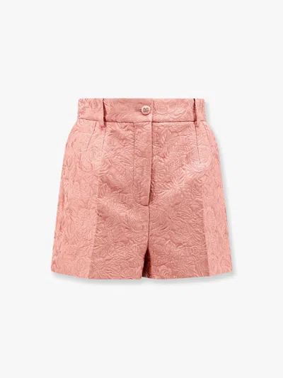DOLCE & GABBANA COTTON AND SILK BLEND SHORTS