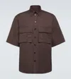 Dolce & Gabbana Poplin Hawaiian Shirt With Pockets In Brown